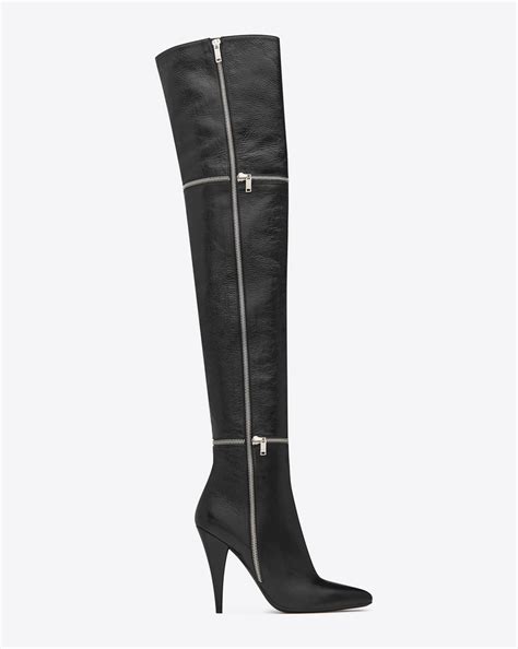 over the knee leather boots ysl|LEE over.